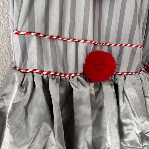 NEW It Twisted Scary Clown Gray Outfit Costume Child Size Medium 8-10 - Picture 5 of 7